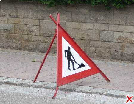 Straßen-Stangen-Schildlinie Und Feste Symbol Stangenschild